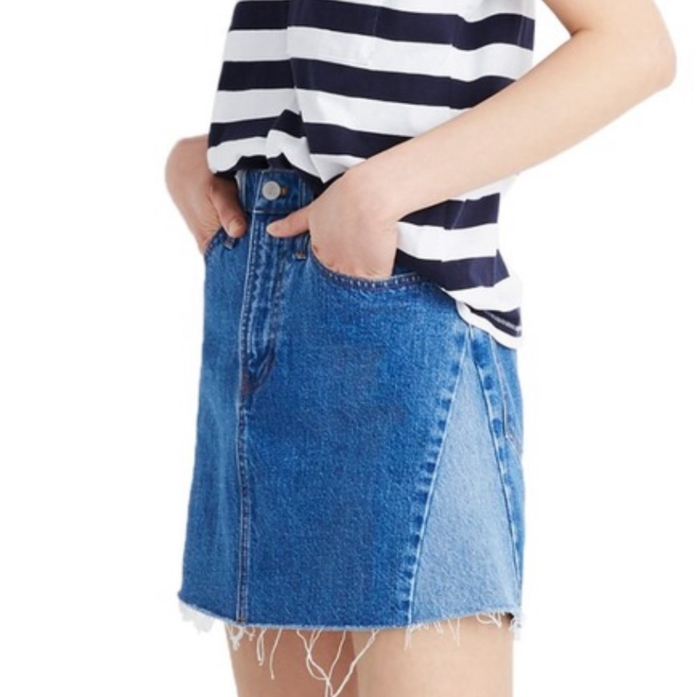 Madewell Rigid A-line Denim Skirt: Pieced Edition - Picture 1 of 7